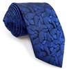 S&W SHLAX&WING Ties for Men Black Navy Blue Patterned Geometric