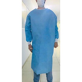 Omnitex 2Pk Premium 56gsm Reinforced Fluid Resistant Non Sterile Surgical Gowns - Universal Size, Biflex Material, Ideal for Care Homes, Nursing Homes, Dentists, Non Sterile Hospital Environments