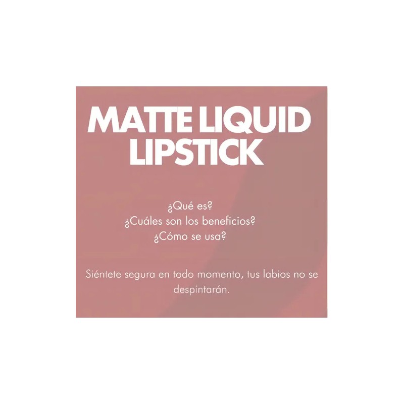 Labial Líquido Mate Farmasi 8 Hrs Duracion No Reseca Ligero