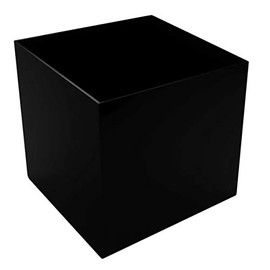 Marketing Holders Platform Display Box Art Sculpture Pedestal Collectible Cube Cover Trophy Trinket Acrylic Showcase Stand Expo Event Wedding Reception 10"w x 10"h x 10"d Black Pack of 6