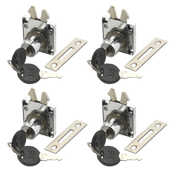 XINMEIWEN 4Pack 7/8 Inch (21mm) Drawer Lock Office Furniture Desk