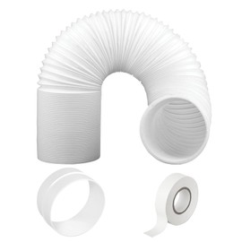 SPARES2GO Air Conditioner Hose Pipe PVC Duct Extension Kit (6m, 5" 125mm)