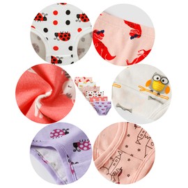 Cadidi Dinos Girls' Underware Cotton Panties Baby Toddler Soft Underwears Kids Briefs (Pack of 6) Size 2T 3T