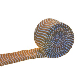 Premium Ham Stocking Ham Net, Calibre 22, Brown/White, 3 Metres, Smoking Net, Heat Resistant up to 100 °C, for Ham, Pork, Beef, Poultry