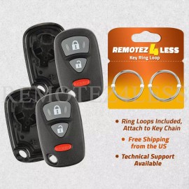 Remotez4less 2 Remote Shell Case Pad Replacement No Electronics For Suzuki 3b (KBRTS005)
