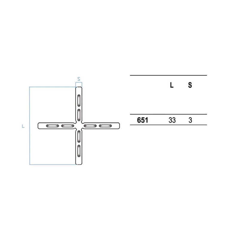 Pikappa 651 Cross Spacers 3 mm for Tiles and Cladding