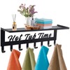 Hot Tub Towel Rack with Shelf - Metal Towel Rack