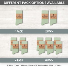 No Cold Feet Fun Colorful Novelty Socks for Men for Dress Casual Formal Groomsmen Wedding, Solid Dusty Sage, 8-Pack