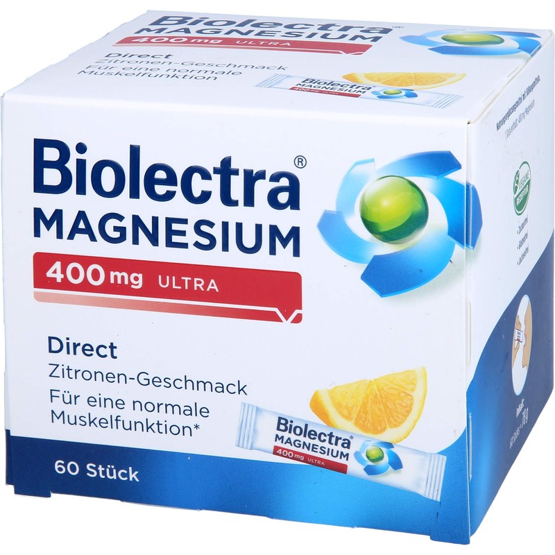 Biolectra Magnesium 400 mg Ultra Direct Lemon, Pack of 60