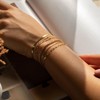 Kakonia Gold Bracelets Set for Women, 14K Real Gold Plated