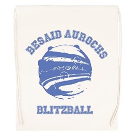 Vendax Besaid Aurochs Blitzball Beige Gym Bag with Drawstring Gym Bag Backpack, beige