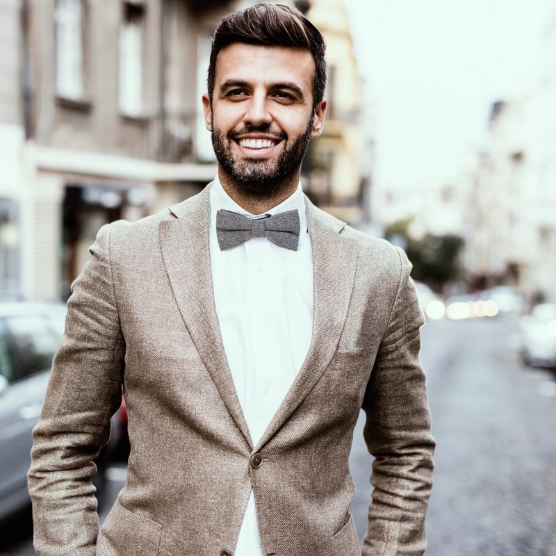 DonDon Men's Bow Tie 12 x 6 cm Checked Tied