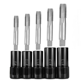 71670 Tap Socket Set, 5Pcs Fits 5/8", 11/16", 3/4", 7/8", 1" Standard Taps, 1/2" Drive Tap Socket Adapter for Large Tap and Die Set, Compatible with M.C.T.I. Metric and Standard Taps