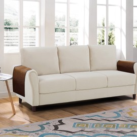 Ntomtuex Line Sofa Armrest Cover 2 Piece for Chiar Arm Cover Protector with Slip Cover Armchair Slipcovers for Pets, Dogs, Cats, Chocolate