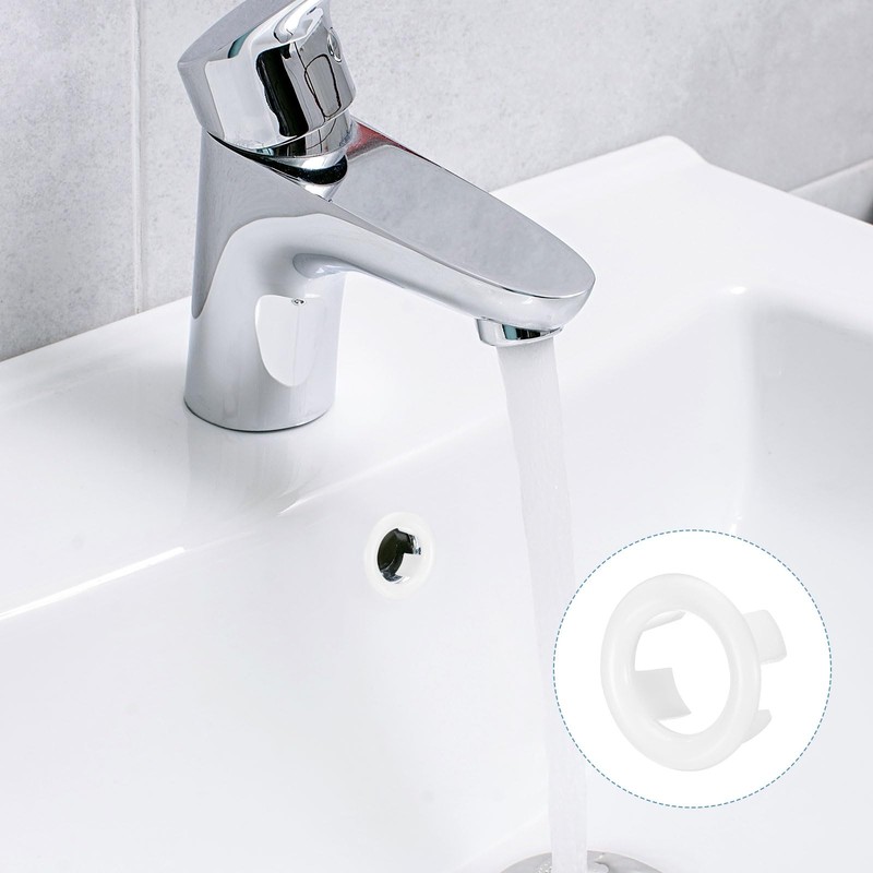 uxcell 10pcs Sink Overflow Rings, Bathroom Kitchen Basin Trim Bath