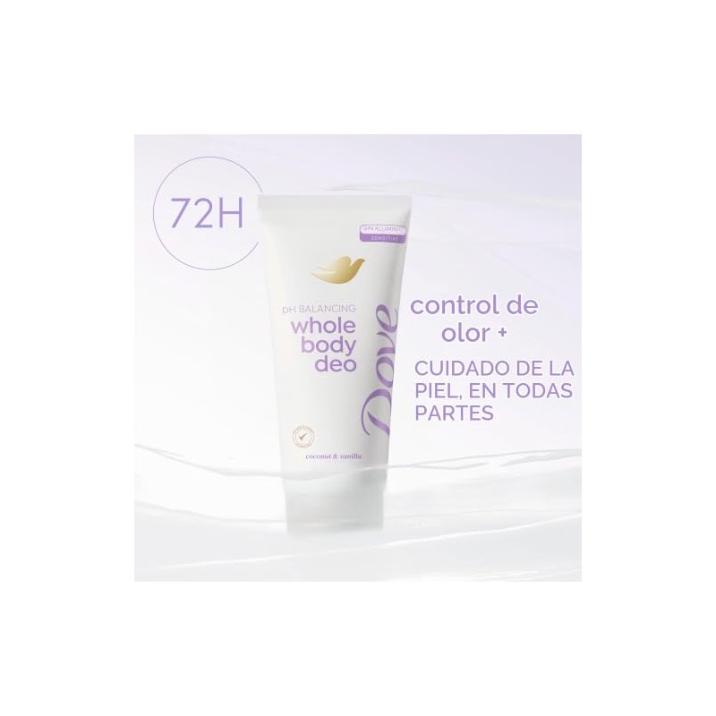 Dove Crema Desodorante Para Todo El Cuerpo Sin Aluminio Con