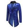 Cloudstyle Mens Sequin Tailcoat Swallowtail Suit Jacket Party Show Tux