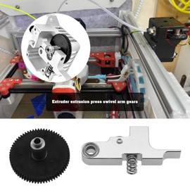 eMagTech 3D Printer Extruder Clamping Arm Metal Extruder Clamping Arm Extrusion Handle Press Arm Compatible with Prusa Compatible with Artillery Sidewinder Genius Silver