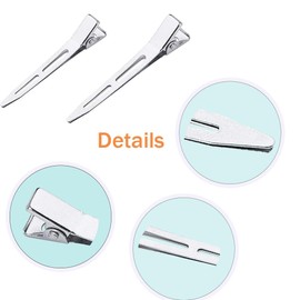 20 Stück EnteBill Haarspangen Silber Haarclips 5,5 cm Haarklemmen Friseur Alligator Clips Metall Haarspangen für Haarklammern Damen Spangen Friseursalon Mädchen Haarstyling DIY