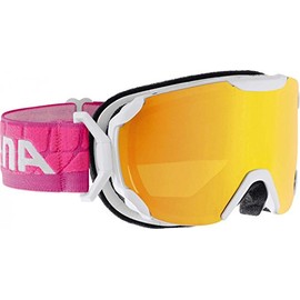 ALPINA Pheos S R Ski Goggles White-Pink