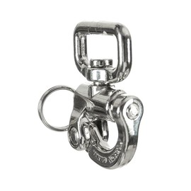 Fusion Climb Quick Release Swivel Snap Shackle Pull-Lock Mechanism Silver 800 lbs WLL, Universal (FP-2995-SIL)