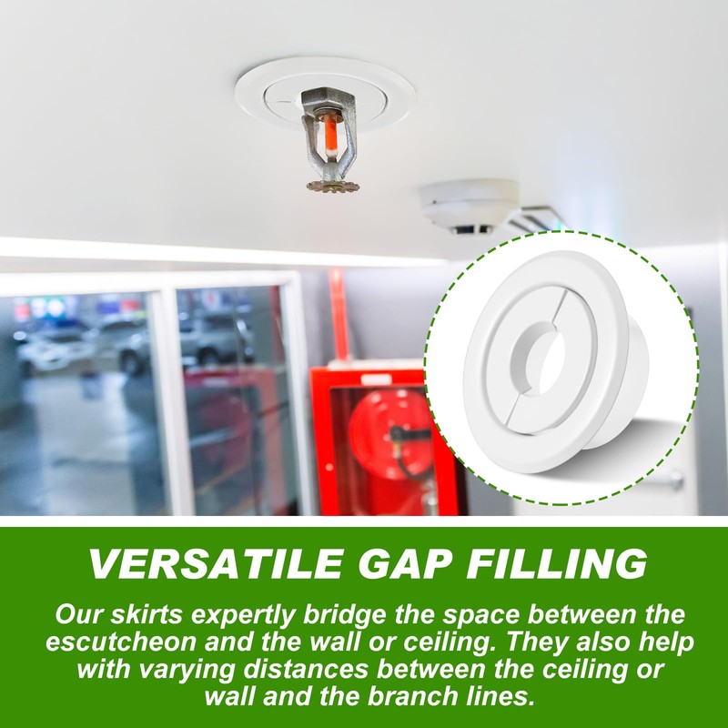 Shimeyao 12 Pcs Retrofit Recessed Fire Sprinkler Escutcheon 1/2" IPS