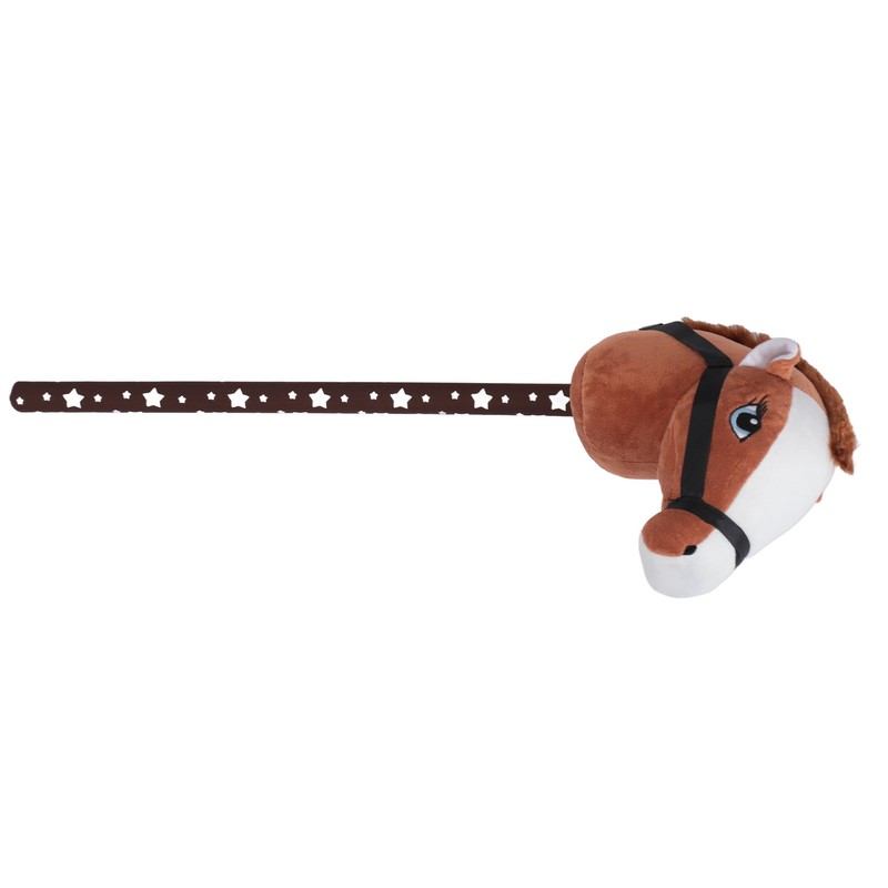 70cm Height Plush Horse Stick Toy Cute Expression 2 Sound