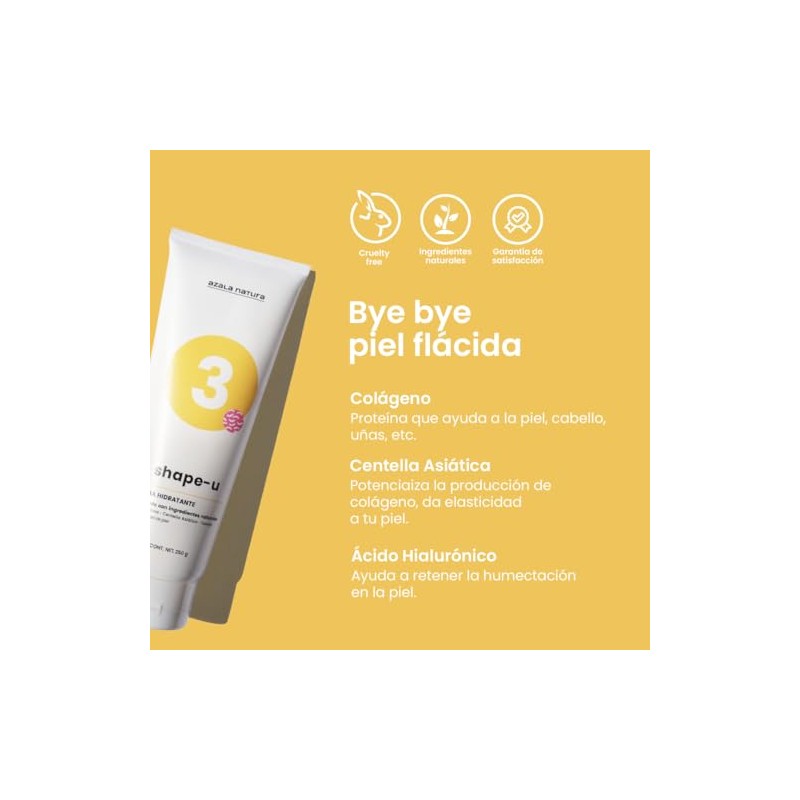 Shape-u crema hidratante para celulitis (250 g) + Ventosa Azala