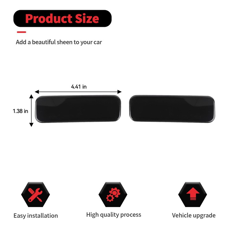 RT-TCZ Smoked Black Rear Fog Light Lamp Trim Cover Decoration