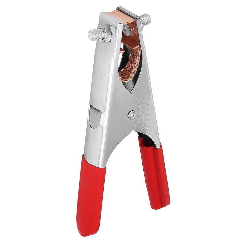Tiiyee Welding Ground Clamps, 300A Nickel Plated Brass, Red, Heavy