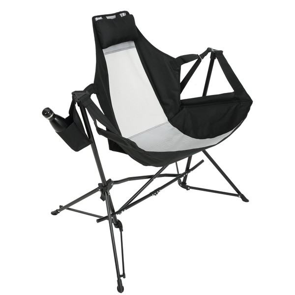 TREATLIFE HOME Folding Portable Rocking Hammock Camping Chair, Adjustable Back,