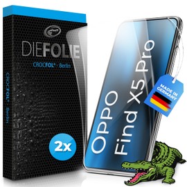 Crocfol Protective Film from the Test Winner [Pack of 2] Compatible with OPPO Find X5 Pro - Self-Healing Premium 5D Long-Term Premium Protective Film (Case-Friendly)