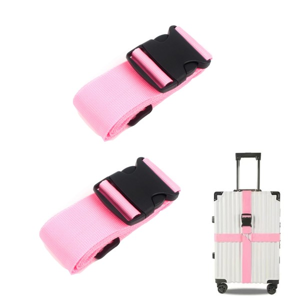 DEVENTORZ Suitcase Belt, Set of 2, Carrying Case, Luggage Strap,