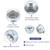 Sourcing Map 10Pcs 1/4"x20mm Flange Nylon Insert Lock Nuts, Carbon