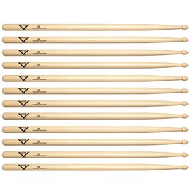 Vater Hickory 5B Wood Tip Drum Sticks (6 Pair Bundle)