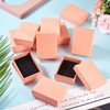 Craftdady 12Pcs Pink Rectangle Jewelry Boxes Diamond Pattern Cardboard Paper
