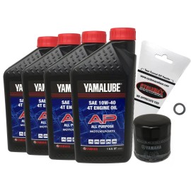 Yamaha OEM Oil Change Kit for 2014-2016 Yamaha FZ-09 with 10W-40 Oil
