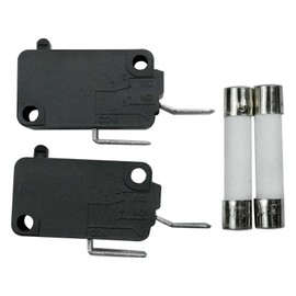SZM-V16-FC-63 Microwave Oven Door Switch Normally Open & Slow-Blow Ceramic fuses Replace W10269460 AP4429920 1550018 AH2361113 EA2361113 FC63 2-Pack