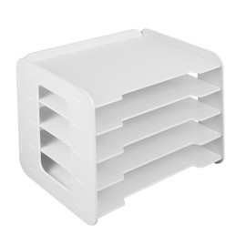 5 Tiers Paper Organizer for Desk Desktop,Office Desk Organizer Mail Letter Tray & Paper Sorter Document Desktop File Organizer for Home Office School Decorations, 34 * 25 * 26.5cm