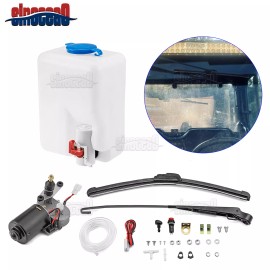 SI 12V Electric Windshield Wiper Motor Kit+Wiring For Honda Pioneer 1000 700 500