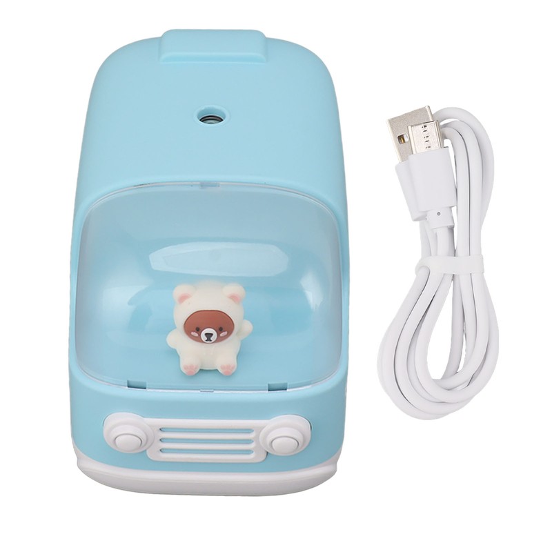 Cute Small Humidifier 350ml Bear Bus Shape USB Charging Portable