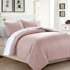 Simply Amelia Satin Stripe Single Blush Duvet Cover Sets Premium