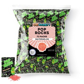 Pop Rocks Watermelon Bulk (0.33oz) - 72 Pack of Water Melon Flavored Poprocks - Retro Crackling Rock Candy - By Dr. Variety
