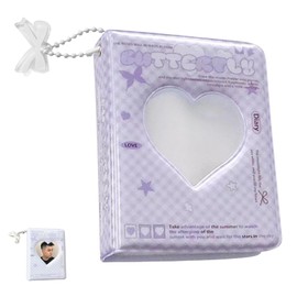 TVETE Photo Card Album Book Photo Album Mini Album 40 Pocket Waterproof Photo Album Photo Card Holder Book Business Card for Image Collection Card Collection Idol Photo 9.6*6.5CM