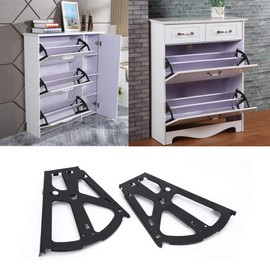 2-Layer Shoe Cabinet Hinge Cold Rolled Steel Shoe Rack Hinge Single Layer Shoe Cabinet Flip Frame Cabinet Door Furniture Hardware Parts Shoe Cabinet Flip Drawer Hinge