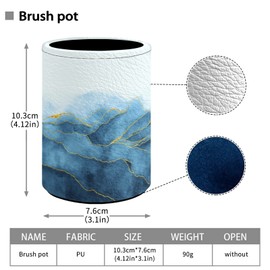 XUWU Marble Pen Holder Pencil Organizer Cute Pencil Cup Desk Decor Makeup Brush Holder PU Multifunctional Office Suppliesfor Home Classroom School