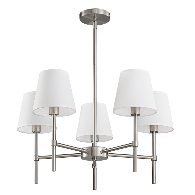 RUIYEY Dining Room Chandeliers Light - 5-Light Brushed Nickel Modern