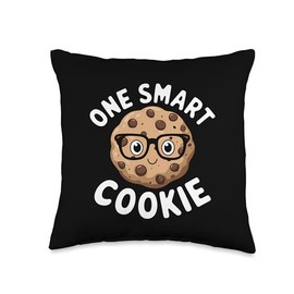 One Smart Cookie Funny Chocolate Chip Cookie Throw Pillow