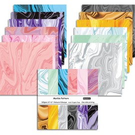 Pack of 24 Design Paper Pad with Pattern, Decoupage Paper Background Paper, Decorative Paper, Craft Paper for Scrapbooks, Albums, DIY Card Making, Background, Journaling (30.5 x 30.5 cm)