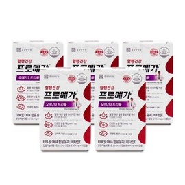 종근당건강종근당건강프로메가오메가3트리플654mgx60캡슐5통 Jongkundang Health ProMega Omega-3 Triple 654mg x 60 Capsules - 5 Bottles